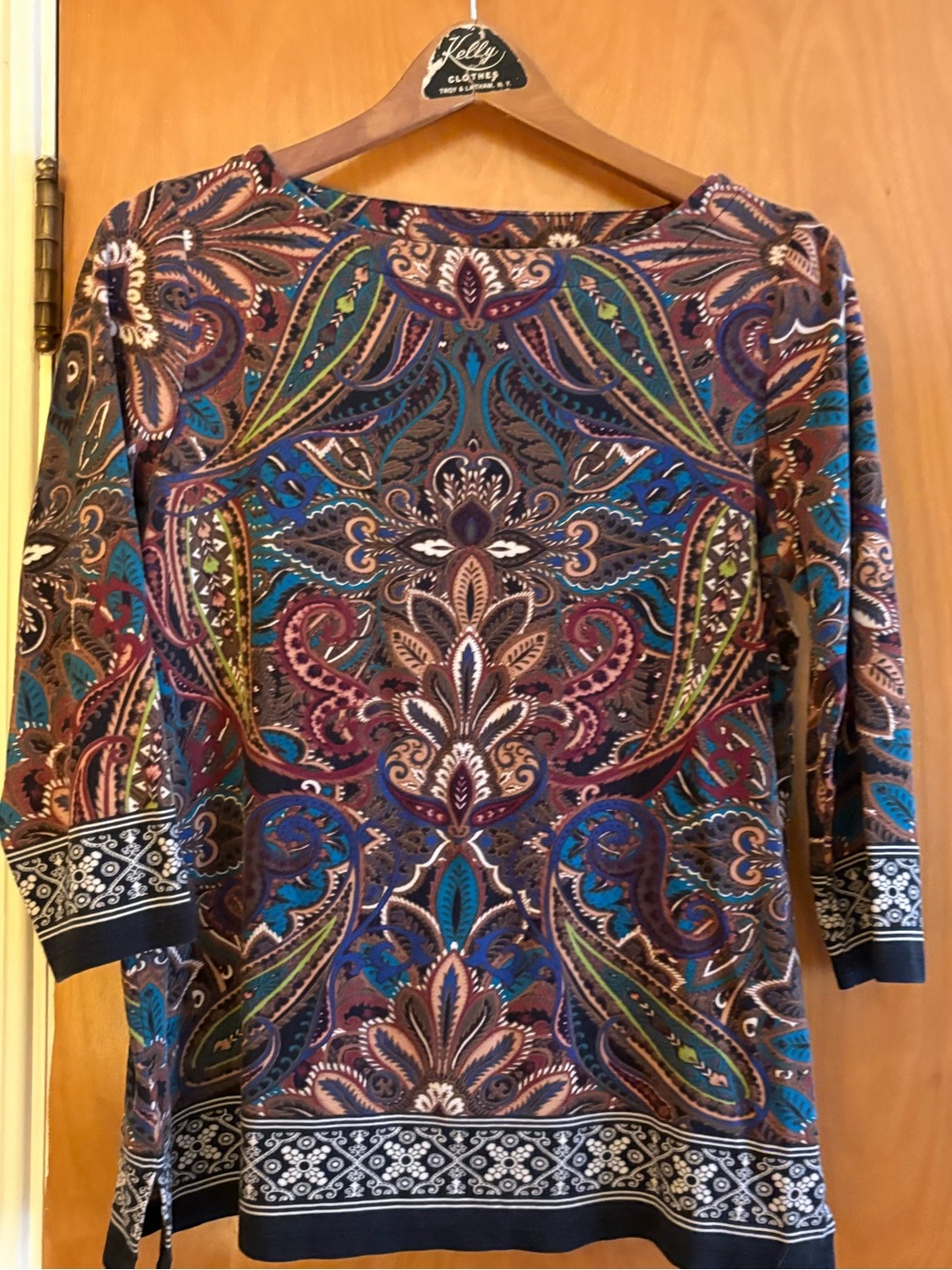 Rafaella Multicolor Paisley 3/4Sleeve Tunic blouse